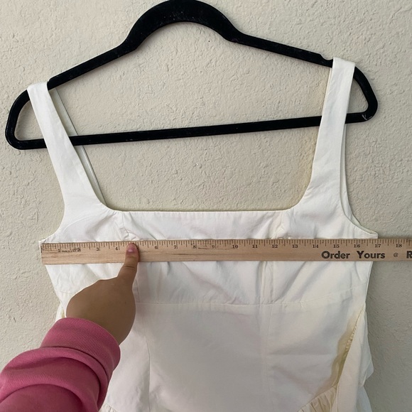 Medium LONGER Fuller Cup HOUSE OF CB 'Florianne' Ivory Bow Mini Dress white NWOT - Picture 6 of 13